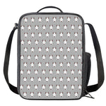 Cute Bull Terrier Faces Pattern Print Crossbody Lunch Bag