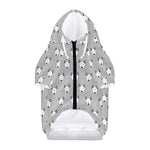 Cute Bull Terrier Faces Pattern Print Dog Zip Up Hoodie