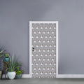 Cute Bull Terrier Faces Pattern Print Door Sticker