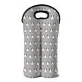 Cute Bull Terrier Faces Pattern Print Double Neoprene Wine Tote