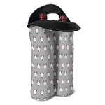 Cute Bull Terrier Faces Pattern Print Double Neoprene Wine Tote