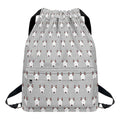 Cute Bull Terrier Faces Pattern Print Drawstring Backpack