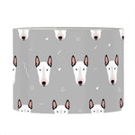 Cute Bull Terrier Faces Pattern Print Drum Lamp Shade