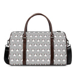 Cute Bull Terrier Faces Pattern Print Duffle Bag