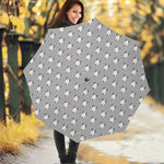 Cute Bull Terrier Faces Pattern Print Foldable Umbrella