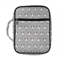 Cute Bull Terrier Faces Pattern Print Front Pocket Bible Bag