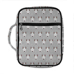 Cute Bull Terrier Faces Pattern Print Front Pocket Bible Bag