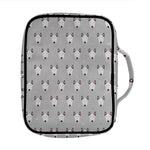Cute Bull Terrier Faces Pattern Print Front Pocket Bible Bag
