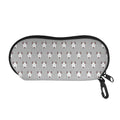 Cute Bull Terrier Faces Pattern Print Glasses Case