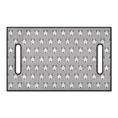 Cute Bull Terrier Faces Pattern Print Golf Cart Seat Cover