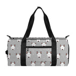 Cute Bull Terrier Faces Pattern Print Gym Bag