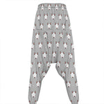 Cute Bull Terrier Faces Pattern Print Hammer Pants