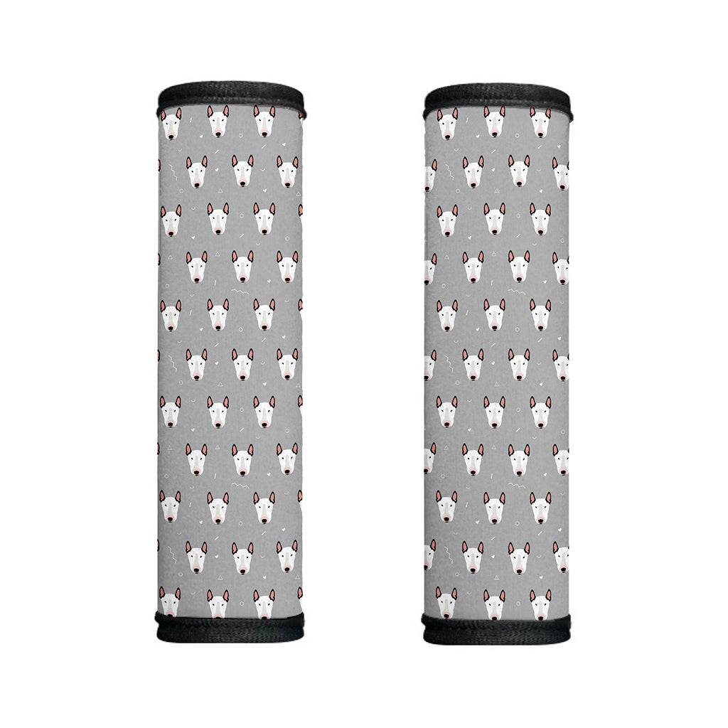 Cute Bull Terrier Faces Pattern Print Handle Covers