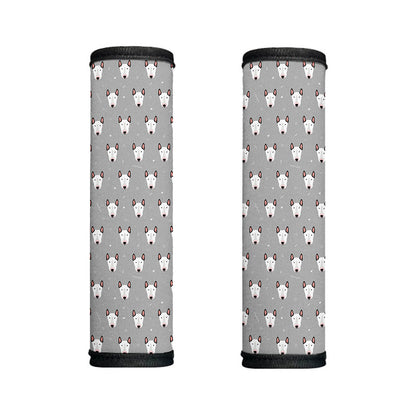 Cute Bull Terrier Faces Pattern Print Handle Covers