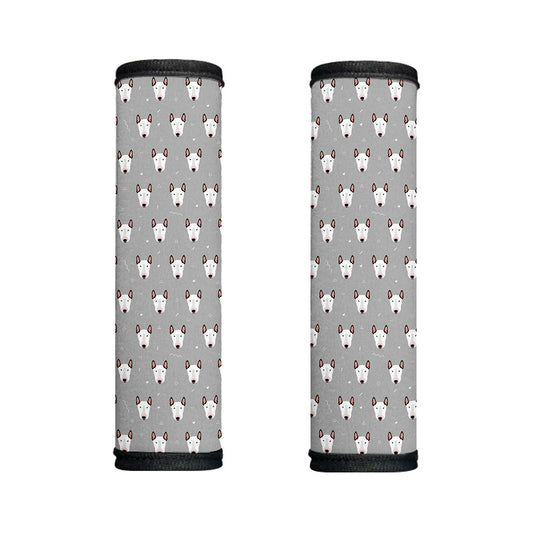Cute Bull Terrier Faces Pattern Print Handle Covers