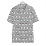 Cute Bull Terrier Faces Pattern Print Hawaiian Shirt