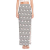 Cute Bull Terrier Faces Pattern Print High Slit Maxi Skirt