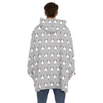Cute Bull Terrier Faces Pattern Print Hoodie Blanket