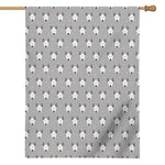 Cute Bull Terrier Faces Pattern Print House Flag