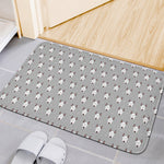 Cute Bull Terrier Faces Pattern Print Indoor Door Mat