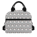 Cute Bull Terrier Faces Pattern Print Insulated Lunch Bag