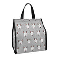 Cute Bull Terrier Faces Pattern Print Insulated Lunch Tote