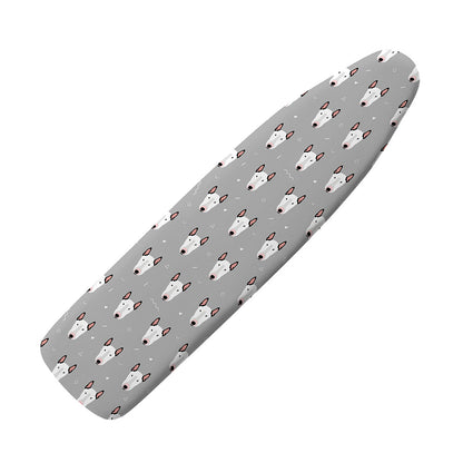 Cute Bull Terrier Faces Pattern Print Ironing Board Cover