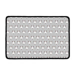 Cute Bull Terrier Faces Pattern Print Kitchen Mat