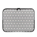 Cute Bull Terrier Faces Pattern Print Laptop Sleeve