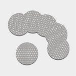 Cute Bull Terrier Faces Pattern Print Leather Coaster Set