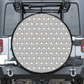 Cute Bull Terrier Faces Pattern Print Leather Spare Tire Cover