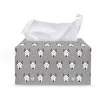 Cute Bull Terrier Faces Pattern Print Leather Tissue Box Cover