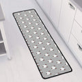 Cute Bull Terrier Faces Pattern Print Long Kitchen Mat