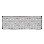Cute Bull Terrier Faces Pattern Print Long Kitchen Mat