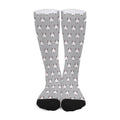 Cute Bull Terrier Faces Pattern Print Long Socks