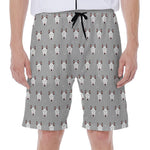 Cute Bull Terrier Faces Pattern Print Men's Beach Shorts