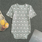 Cute Bull Terrier Faces Pattern Print Men's Bodysuit