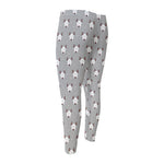 Cute Bull Terrier Faces Pattern Print Men's Compression Pants