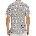 Cute Bull Terrier Faces Pattern Print Men's Deep V-Neck Shirt