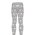 Cute Bull Terrier Faces Pattern Print Men's leggings