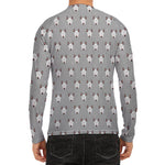 Cute Bull Terrier Faces Pattern Print Men's Long Sleeve Rash Guard