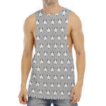 Cute Bull Terrier Faces Pattern Print Men's Muscle Tank Top