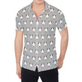 Cute Bull Terrier Faces Pattern Print Men's Shirt