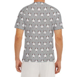 Cute Bull Terrier Faces Pattern Print Men's Short Sleeve Rash Guard