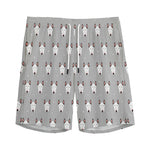 Cute Bull Terrier Faces Pattern Print Men's Sports Shorts