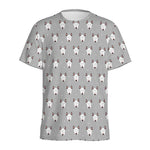 Cute Bull Terrier Faces Pattern Print Men's Sports T-Shirt