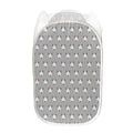 Cute Bull Terrier Faces Pattern Print Mesh Laundry Hamper