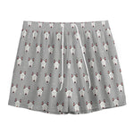 Cute Bull Terrier Faces Pattern Print Mesh Shorts