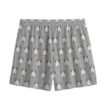 Cute Bull Terrier Faces Pattern Print Mesh Shorts