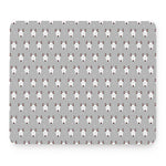 Cute Bull Terrier Faces Pattern Print Mouse Pad